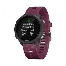 Часы Garmin Forerunner 245 черные с вишневым ремешком