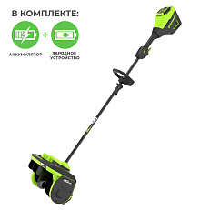 Greenworks GD60SS2 с АКБ 2 А.ч. + ЗУ 10А двойное