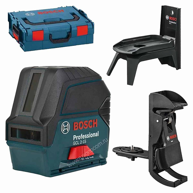 Лазерный уровень Bosch GCL 2-15 Professional с калибровкой + RM1 + BM3 + кейс