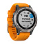 smart Часы Garmin Fenix 5 Plus Sapphire титановый с оранжевым ремешком Россия