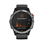 Смарт-часы Garmin Fenix 6 Solar серебристые с черным ремешком