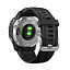 Часы для бега Garmin Fenix 6S Solar серебристый с черным ремешком