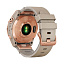Часы для бега Garmin Fenix 7S Sapphire Solar титановый цвета розовое золото с песчаным кожаным ремешком